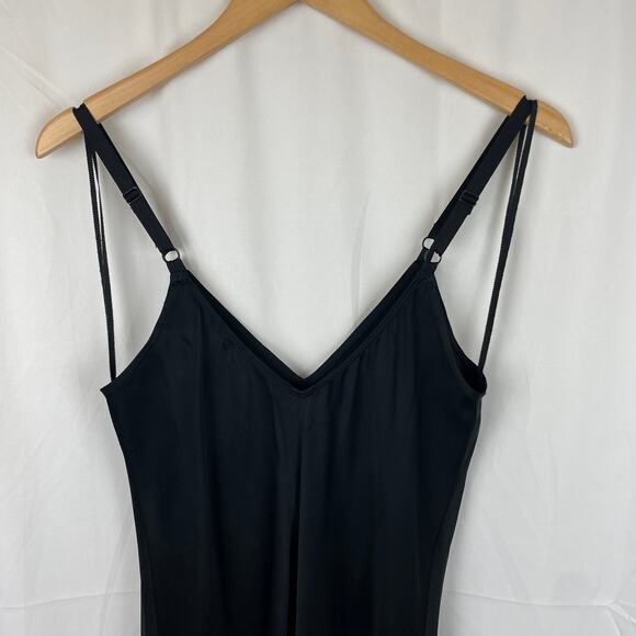 ALC Slip Dress Annex Satin-Crepe Midi Black Adjustable Strap $355 MSRP Size 4 - Picture 7 of 9